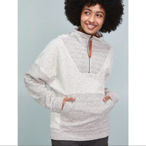 Rei Co-op Rangelands Quarter-Zip Fleece Pullover Marled Stripe Dusty White 3XL